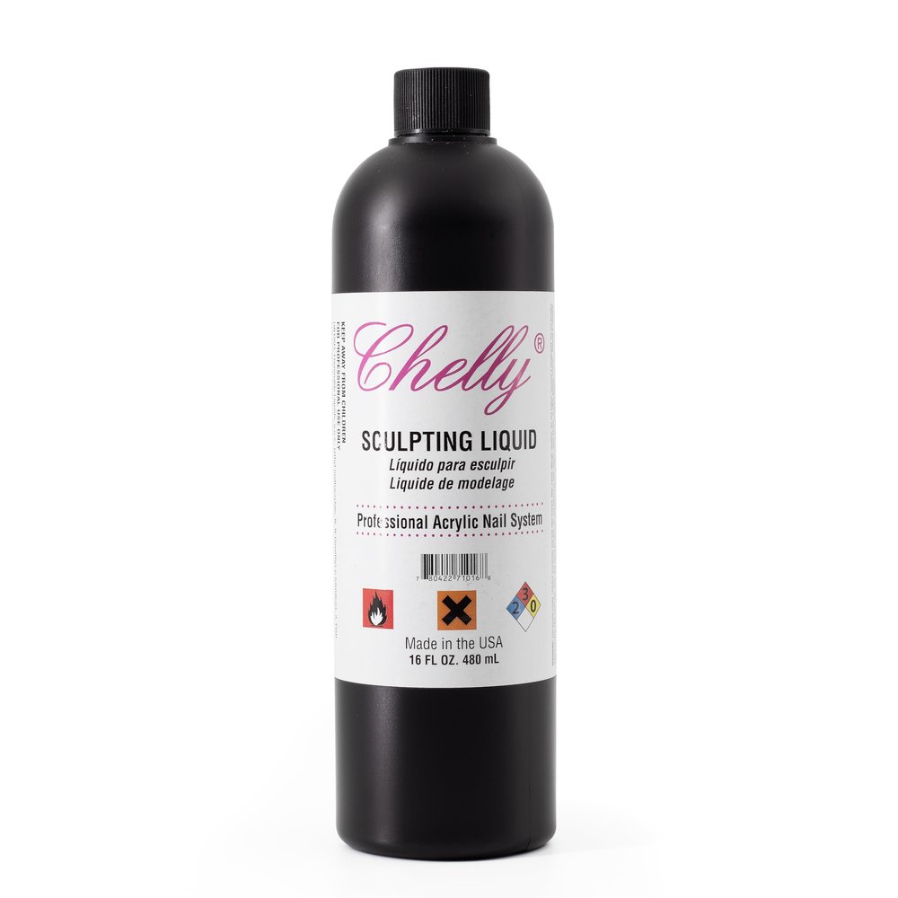 Professional Liquid Monomer by Chelly 16 fl oz, Advanced GlamourShield acrylic formula, no MMA, Non-Yellowing, Quick Dry, Strongest Adhesion, Acrylic Nail Art Extension Carving