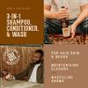 18.21 Man Made Original Noble Oud 3-in-1 Body Wash, Shampoo, & Conditioner for Men, All Hair & Skin Types, Strengthens and Moisturizes in a Manly Aroma, 3.4oz view 3