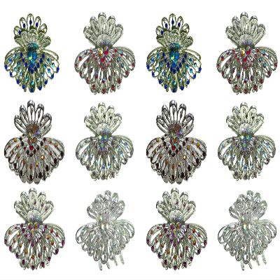 Dz Pk, 12 Count, JCGY Hair Claws SilverTone Jaw Clips for Everyday & Bridal 2 ea 6 Colors JL1-D