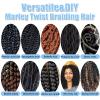 10 Inch Braiding Hair for Faux Soft Locs Crochet Braids Passion Spring Cuban Twist Hair Butterfly Loc Marley Twist Braiding Hair Extensions(3 Packs,1B) view 3