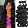 12A Human Hair Bundles 20 22 24 Inch Body Wave Bundles Human Hair 100% Unprocessed Brazilian Virgin Hair Quick Weave Extensions Natural Black view 1