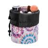 Gomyblomy Tie-Dye Musical Notes Cosmetic Bag Portable Drawstring Toiletry Bag,Soft Foldable Storage Bag Round Storage Bag Travel Accessories view 2