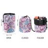 Gomyblomy Tie-Dye Musical Notes Cosmetic Bag Portable Drawstring Toiletry Bag,Soft Foldable Storage Bag Round Storage Bag Travel Accessories view 4