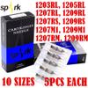 50PCS Assorted Styles RL, RS, RM, M1, Round Liner Shader Magnum (3,5,7,9RL 7,9RS 7,9M1, 7,9RM) view 2