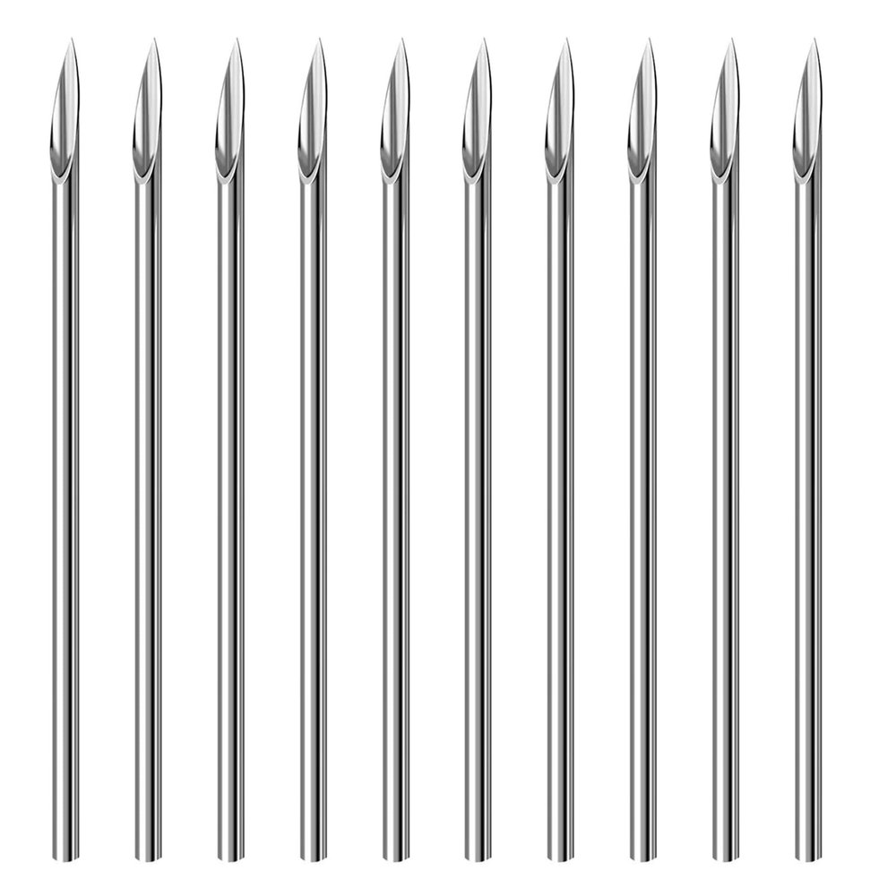 Body Piercing Needles,40PCS 14G Surgical Steel Sterile Disposable Surgical Steel Piercing Needles for Ear Trague Helix Eyebrow Lip Labret Piercing(14G)