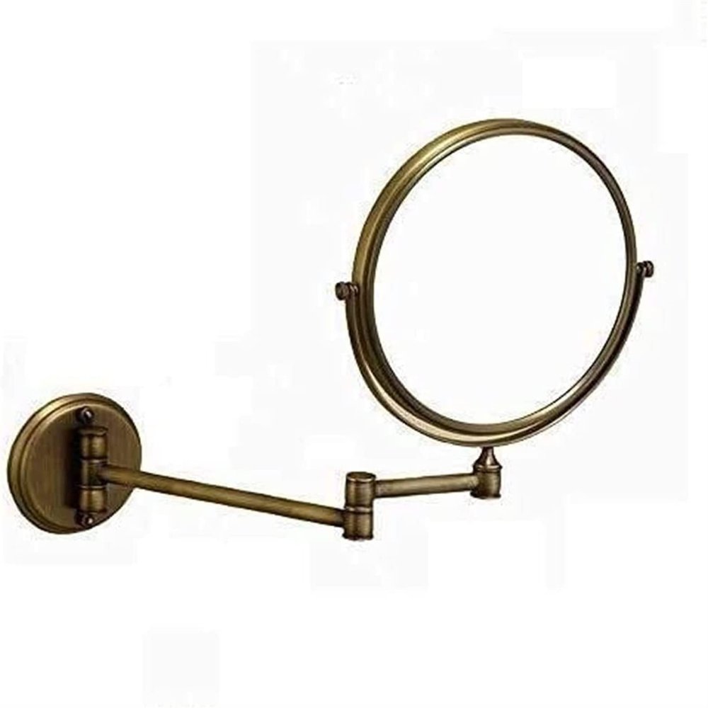 TATSEN Cosmetic Mirror Wall Mounted Makeup Mirror 8 Inch Bathroom Brass 3X Magnifying Double Sided Swivel Shaving Extended Folding Arms Little Mirror