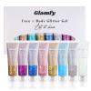 8 Color Body Glitter,Face Glitter Gel,Hair Glitter,Self Adhesive Glitter Gel,Chunky Glitter Festival Accessories,Cosmetic Glitter Makeup view 3