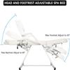 Multipurpose 3-Section Spa Massage Table with Hydraulic Stool, 73-inch Adjustable Tattoo Chair Esthetician Lash Bed with Removable Headrest, Salon Chair Facial Bed for Beauty Barber Massage Equipment view 2
