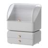Cosmetic Display Cases,Countertop Makeup Organizer Stands Holder Box Cosmetic Storage Rack Cabinet with Drawers Lipstick Rack,for Bathroom Bedroom Dresser Vanity,White view 1