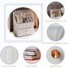 Cosmetic Display Cases,Countertop Makeup Organizer Stands Holder Box Cosmetic Storage Rack Cabinet with Drawers Lipstick Rack,for Bathroom Bedroom Dresser Vanity,White view 3