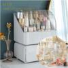 Cosmetic Display Cases,Countertop Makeup Organizer Stands Holder Box Cosmetic Storage Rack Cabinet with Drawers Lipstick Rack,for Bathroom Bedroom Dresser Vanity,White view 4