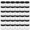 Loretoy 36 Pack 2 OZ Plastic Jars with Lids, BPA Free, Reusable, Refillable Transparent Cosmetic Containers for Bath Salts, Cosmetics, Powders, Beauty Product and Small Accessories view 1
