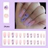 Magrace Short Press on Nails with Designs French Tip Fake nails 24 Pcs Square Stick on Nails for Women (A-5) view 2
