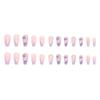 Magrace Short Press on Nails with Designs French Tip Fake nails 24 Pcs Square Stick on Nails for Women (A-5) view 4