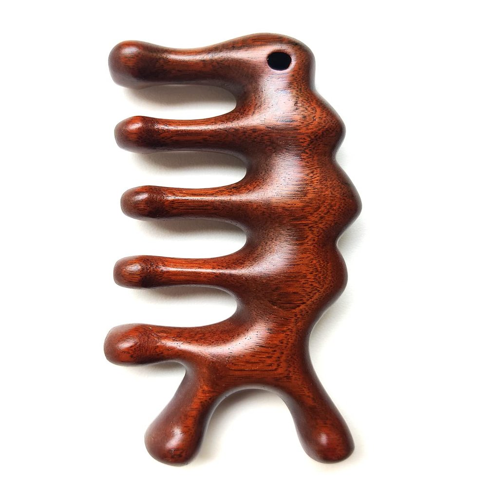 Massage Comb Gua Sha Comb Wide Tooth Comb for Head Scalp, Facial, Body Massage Natural Sandalwood Massager Acupressure Tools Gift for Man/Women
