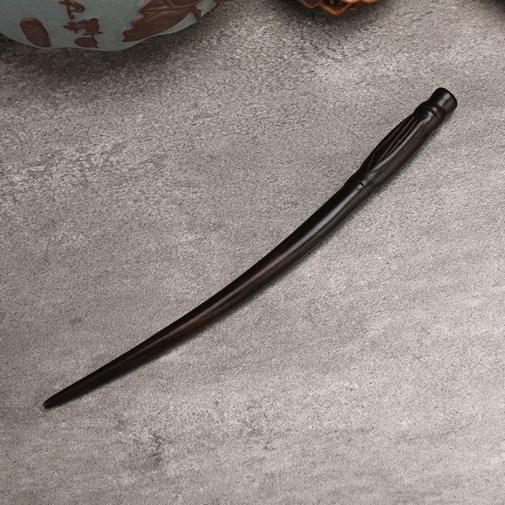 LIBERGA Wooden Hair Stick for Buns,Handmade Carved Hair Chopsticks Clips Chinese Vintage Hairpin for Long Hair
