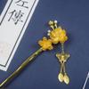 LIBERGA Flower Shape Hair Stick for Buns,with Gift Box,Butterfly Tassel Hair Chopsticks Clips Gold Plated Hairpin for Women Hair Accessory view 2