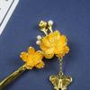 LIBERGA Flower Shape Hair Stick for Buns,with Gift Box,Butterfly Tassel Hair Chopsticks Clips Gold Plated Hairpin for Women Hair Accessory view 3