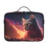FOLIOSA Makeup Train Case (Big Cosmos Cat), Lare Capacity Zipper Cosmetic Organizer with Adjustable Dividers for Makeup Brushes Cosmetics Jewelry Toiletry, Artist Storage Bag Plus Size view 1