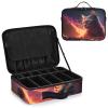 FOLIOSA Makeup Train Case (Big Cosmos Cat), Lare Capacity Zipper Cosmetic Organizer with Adjustable Dividers for Makeup Brushes Cosmetics Jewelry Toiletry, Artist Storage Bag Plus Size view 2