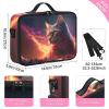 FOLIOSA Makeup Train Case (Big Cosmos Cat), Lare Capacity Zipper Cosmetic Organizer with Adjustable Dividers for Makeup Brushes Cosmetics Jewelry Toiletry, Artist Storage Bag Plus Size view 3