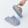 Massage Bubble Slides Slippers for Women Men, Funny Lychee Non-Slip Spa Slippers, Gym House Slippers Shower Bedroom Slippers, Thick Sole Spa Slides Slippers (Blue+Pink,8,9,Men,6,7) view 3