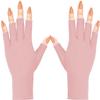 COOSLIM Anti UV Gloves for Gel Nail Lamp, UPF50+ Protection Gloves for Manicures, UV Sun Protection Gloves for Women-Pink view 1