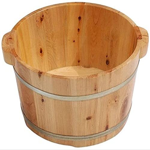Foot Massager Spa Foot Massagers Pedicure Basin Wooden Foot Basin Household Foot Bath Pedicure Basin Foot Tub Wood Bath Pedicure Basin Wooden Sauna Bucket Foot Barrel Wood Foot Basin Spa Massage