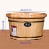 FEHUN Foot Bath Soak Household Hemming Solid Wood Foot Tub, Thickened Thermal Foot Bath, Elderly Children Portable Foot Bath Bowl, Spa Massage Foot Bucket,A ( Color : B ) view 2