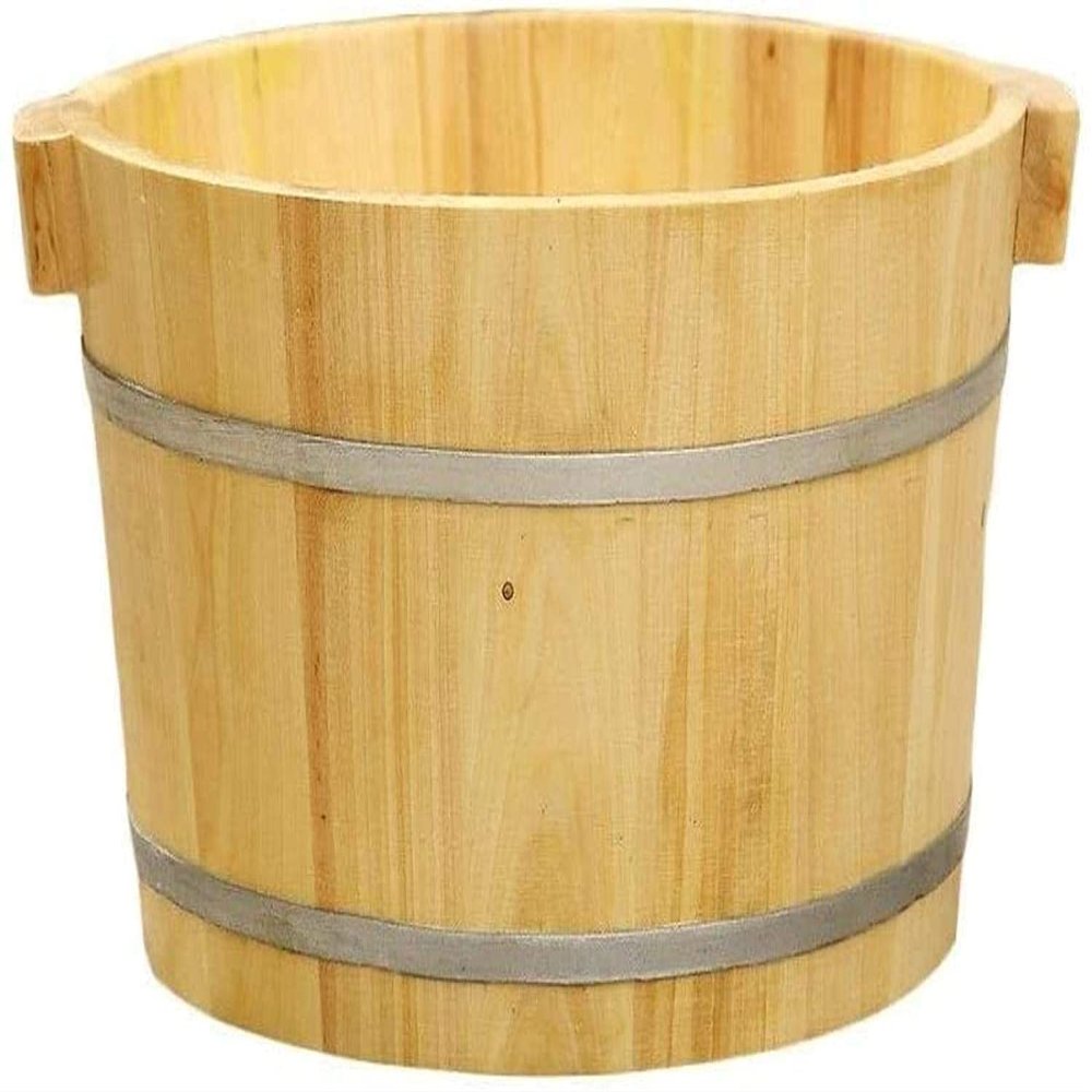 FEHUN Pedicure Foot Soak Solid Wood Foot Soaking Barrel Bucket,Foot Soaking Tub,Foot Wash Basin for Foot Bath,Foot Spa Bucket