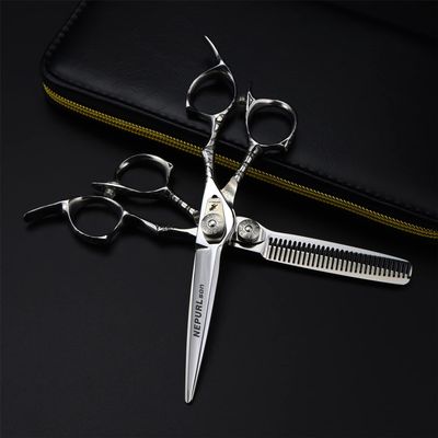 6.0 Inch High Grade Hair Cutting Scissors Set, Barber Hair Cutting & Thinning Shears, 440C Stainless Steel Thinning Shears Hair Cutting Scissors, Sharp And Durable, for Barber And Home Use