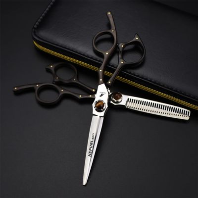 6.0 Inch High Grade Hair Cutting Scissors Set, Barber Hair Cutting & Thinning Shears, 440C Stainless Steel Thinning Shears Hair Cutting Scissors, Sharp And Durable, for Barber And Home Use