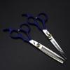 6.0 Inch Hair Cutting Scissors Set, High Grade Orange Gasket Thinning Shears Hair Cutting Scissors, Professional Bangs Barber Shears Kit Tools, Free Scissors Pack, for Hair Stylist Or Home Use(Blue) view 3