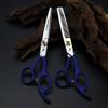 6.0 Inch Hair Cutting Scissors Set, High Grade Orange Gasket Thinning Shears Hair Cutting Scissors, Professional Bangs Barber Shears Kit Tools, Free Scissors Pack, for Hair Stylist Or Home Use(Blue) view 4