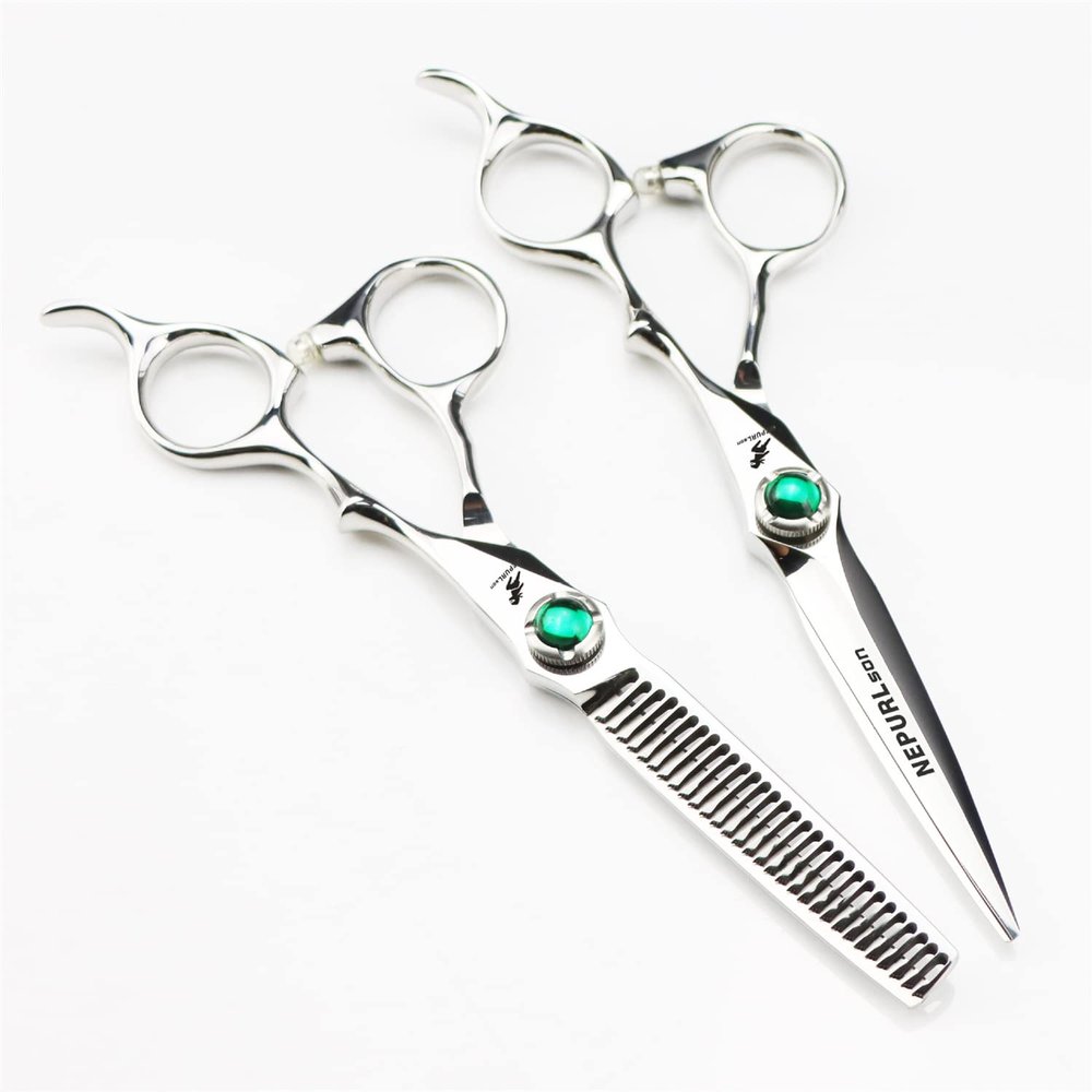 6.0 Inch Hair Cutting Scissors Set, High Grade Thinning Shears Hair Cutting Scissors, Professional Bangs Barber Shears Kit Tools, Free Scissors Pack, for Hair Stylist Or Home Use
