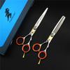 6.0 Inch Hair Cutting Scissors Set, High Grade Orange Gasket Thinning Shears Hair Cutting Scissors, Professional Bangs Barber Shears Kit Tools, Free Scissors Pack, for Hair Stylist Or Home Use view 3