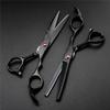 6.0 Inch High Grade Hair Cutting Scissors Set, Professional Thinning Shears Hair Cutting Scissors, Professional Bangs Barber Shears Kit Tools, Free Scissors Pack, for Hair Stylist Or Home Use (Black) view 4