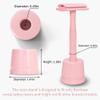 Bambaw Pink Safety Razor Stand | Razor Holder Stand | Shaver Holder Stand does not fit all Safety Razors | Double Edge Razor Stand | Straight Razor Stand | Razor Holders | Single Razor Stand view 2