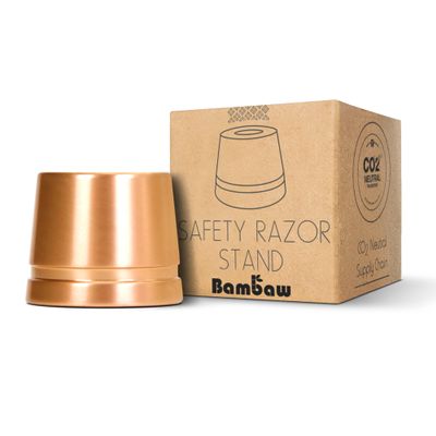 Bambaw Rose Gold Safety Razor Stand | Razor Holder Shave Stand | Shaver Holder Stand does not fit all Safety Razors | Double Edge Razor Stand