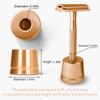 Bambaw Rose Gold Safety Razor Stand | Razor Holder Shave Stand | Shaver Holder Stand does not fit all Safety Razors | Double Edge Razor Stand view 2