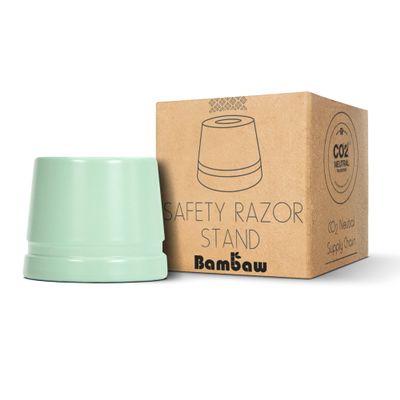 Bambaw Mint Green Safety Razor Stand | Razor Holder Stand | Shaving Razor Stands does not fit all Safety Razors | Shaver Holder Stand Razor Base | Double Edge Razor Stand | Single Razor Stand