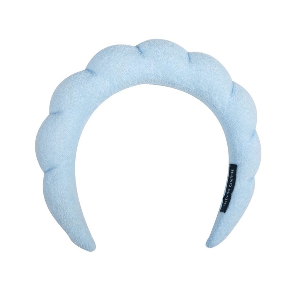 Spa Headband for Women Sponge Headband Terry Cloth Headband Bubble Headband for Washing Face for Skincare Face Washing Makeup Removal Shower Hair Accessories (blue)