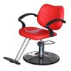 Funnylife Red Round Base Hydraulic Pump Styling Chair Barber Chair Salon Beauty Equipment view 4