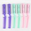 6 Pieces Double Edge Split Ends Trimmer, Hair Thinning Comb for Slim Haircuts at Home - Women and Men (6pcs Random Color) view 2