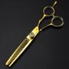 Hair Cutting Scissors, 6 Inch Japan 440C Golden Upscale Scissor Cut Hair Cutting Scissors Thinning Barber Haircut Shears Hairdressing Scissors Set view 4