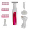 Kushae 3-in-1 Razor Kit for Women - Female Shaving Razor - Eyebrow Trimming Tool - Waterproof Cleansing Device - Rechargeable Hair Removal Trimmer for Legs, Bikini, Underarms, Face & Hands view 2