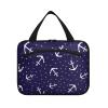 ALAZA Anchor Dots Toiletry Bag Travel Hanging Cosmetic Bag Portable Makeup Organizer for Women Men College Dorm Home Bathroom Business Trip view 2