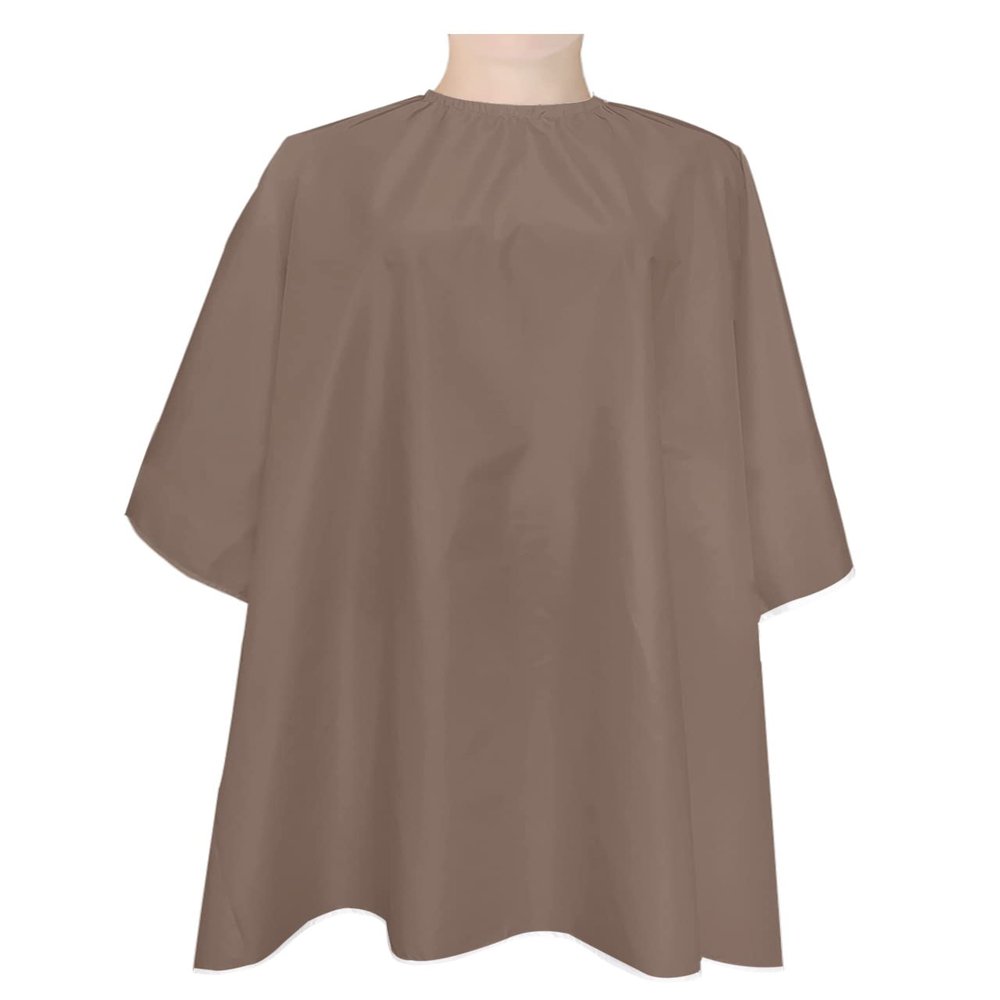Barber Cape Hair Cut Cape for Men Kids Breathable Non-Stick Hair Elastic Adjustable Neck Snap Modern Brown Salon Cape