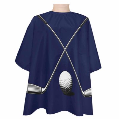 Barber Cape Hair Cut Cape for Men Kids Non-Stick Hair Elastic Adjustable Neck Snap Art Minimalist Golf Theme Salon Cape