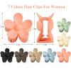 Flower Claw Clip 7 PCS Claw Clips, Hair Clips for Women Non Slip for Thick Hair Women Girls Gifts, 7 Colors view 2
